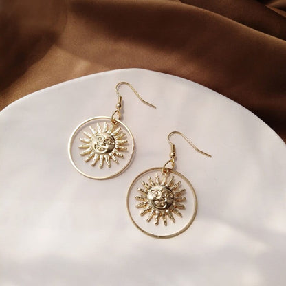 Sun Hoop Earrings