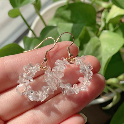 Natural Crystal Beads Earring