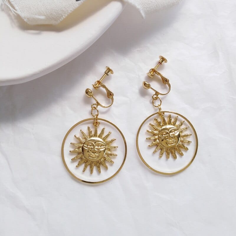 Sun Hoop Earrings