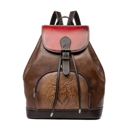 Deer Embossed Backpack