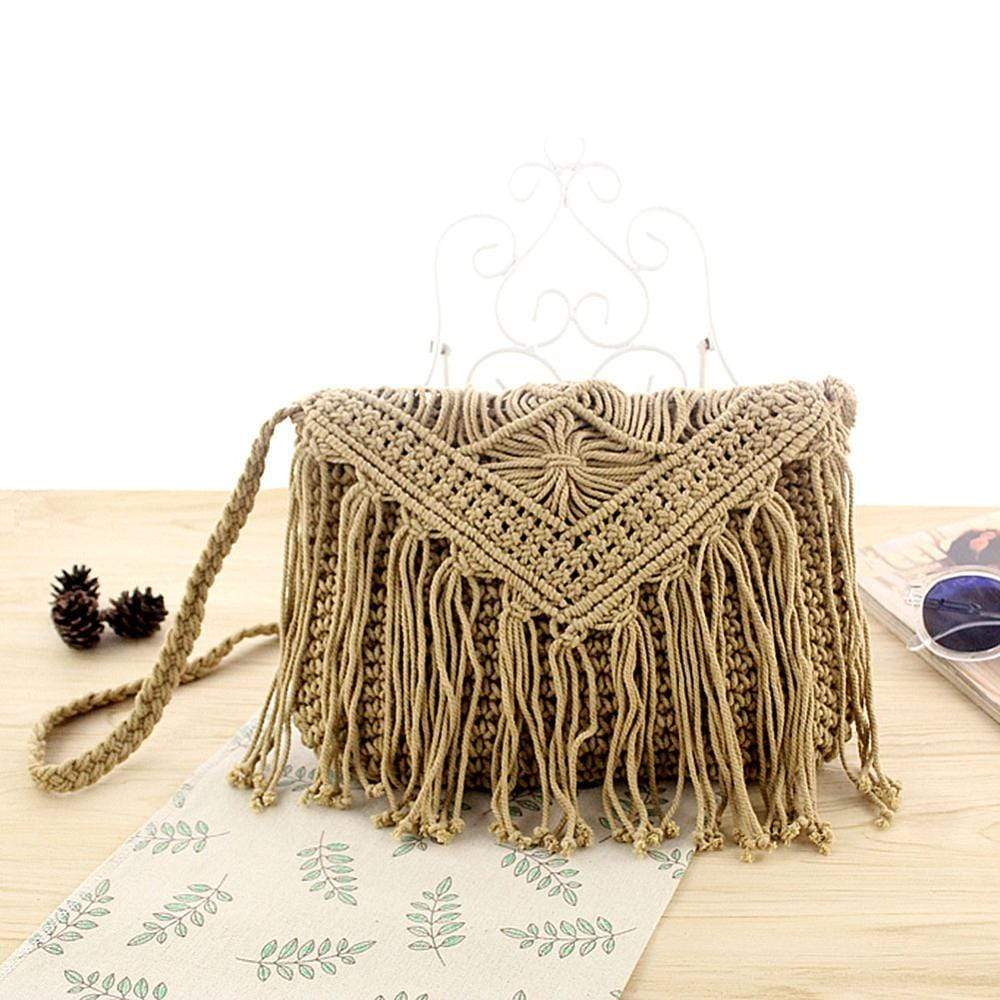 Handmade Crochet Bag with Tassels