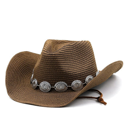 Wesley Straw Western Cowboy Hat