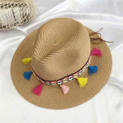 Colored Tassels Straw Hat