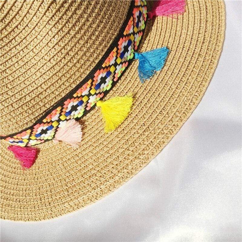 Colored Tassels Straw Hat