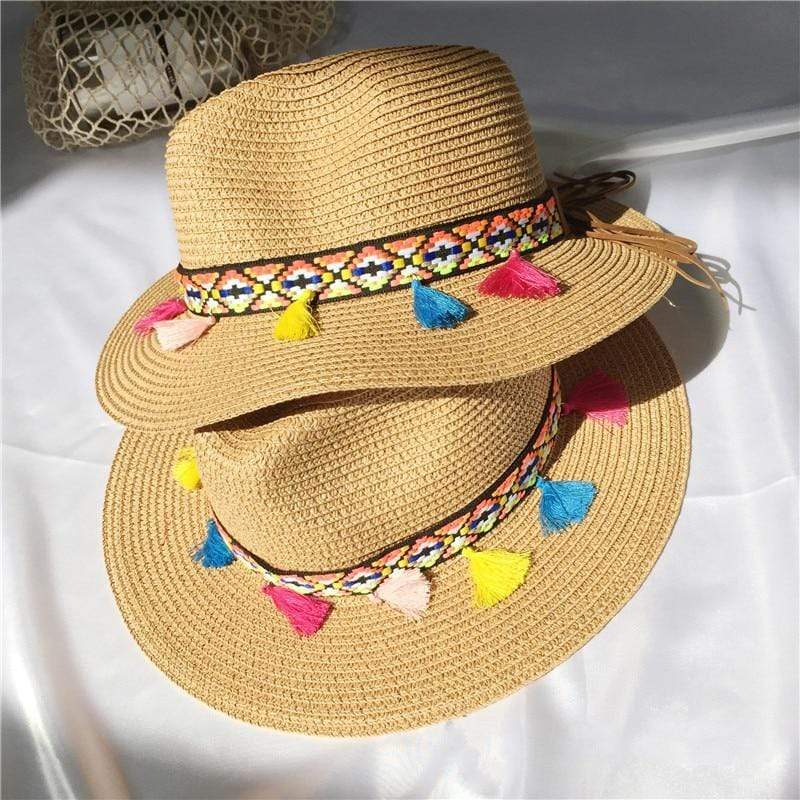 Colored Tassels Straw Hat