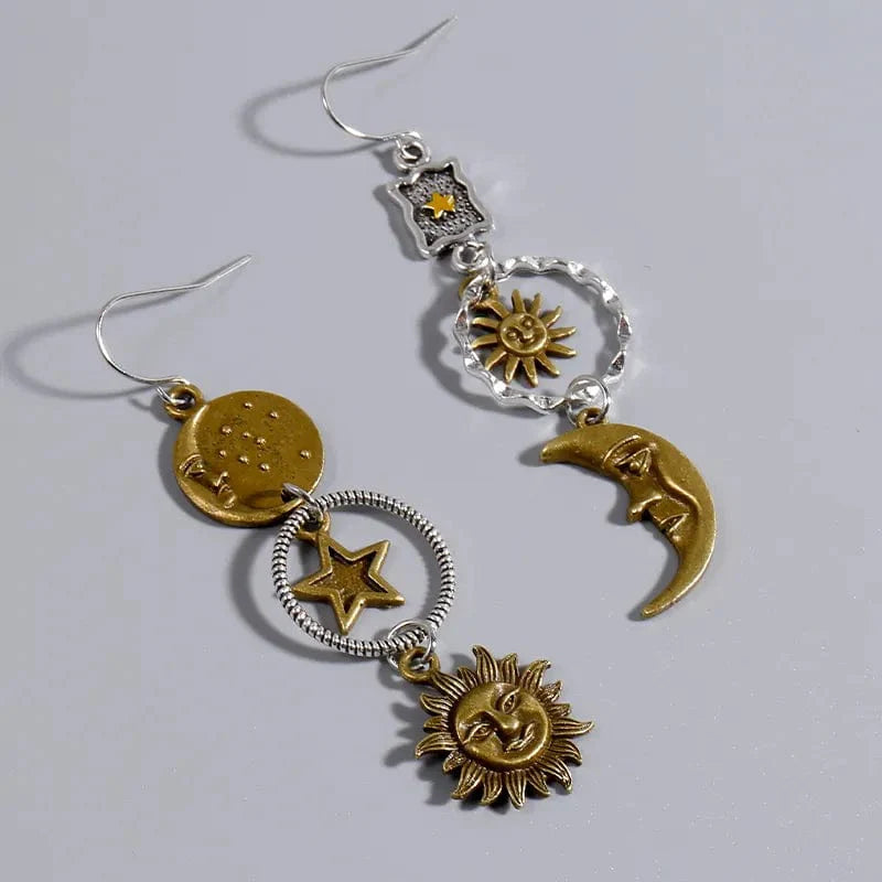 Drop Earrings With Celestial Charms