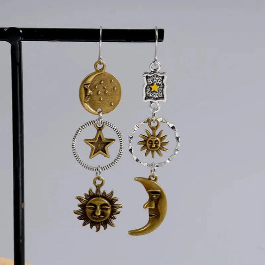 Drop Earrings With Celestial Charms