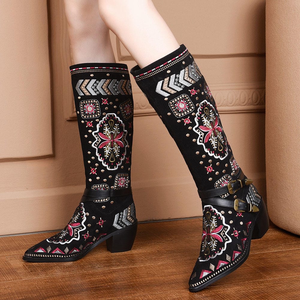 Cori Embroidery Western Boots