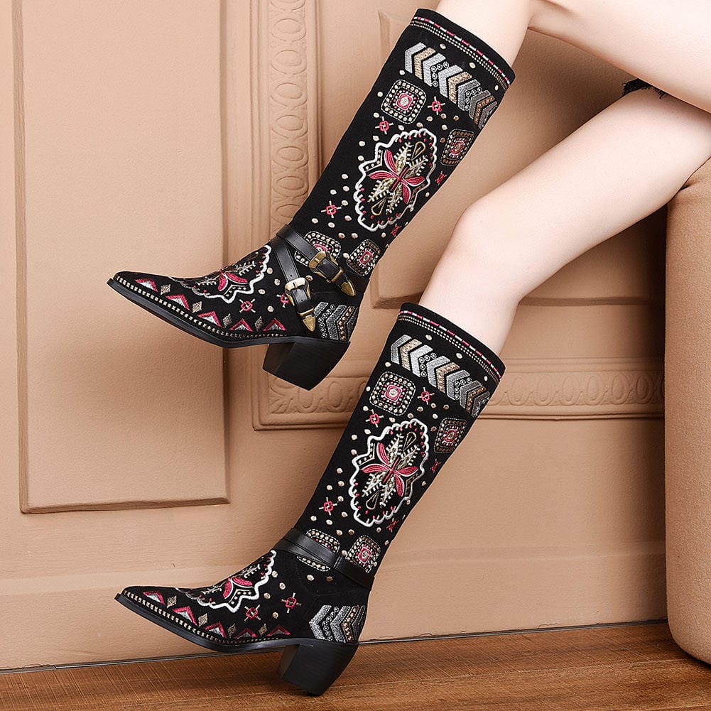 Cori Embroidery Western Boots