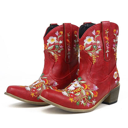 Cowgirl Embroidery Boots