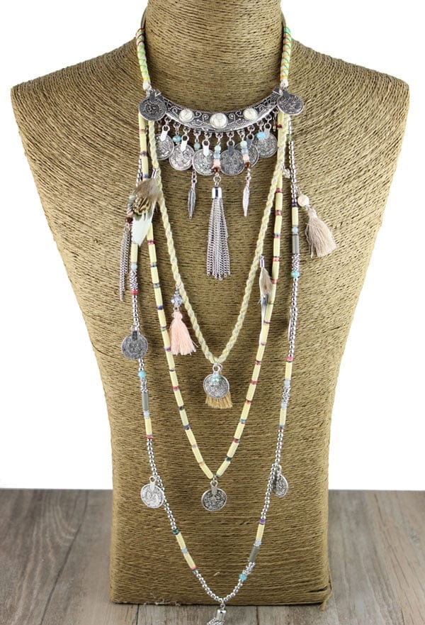 Earthly Gypsy Statement Long Necklace