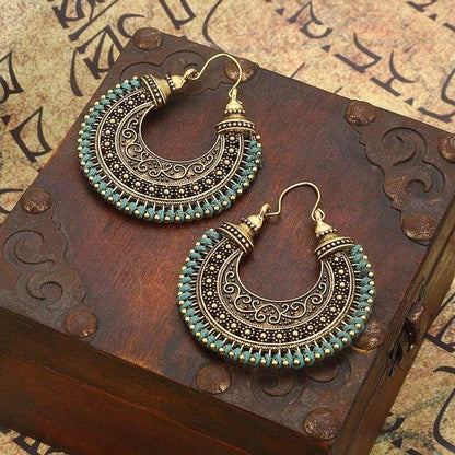 Crescent Moon Drop Earrings