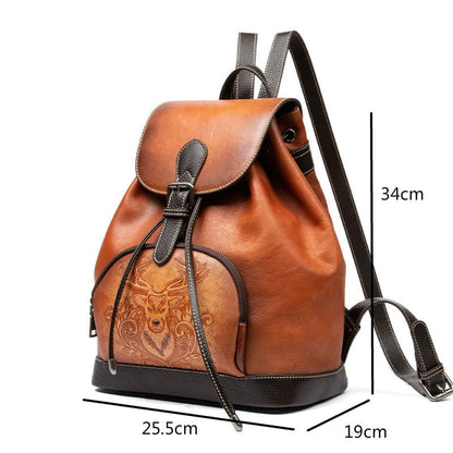 Deer Embossed Backpack