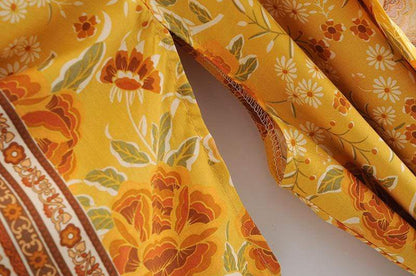 Demelza Yellow Floral Kimono