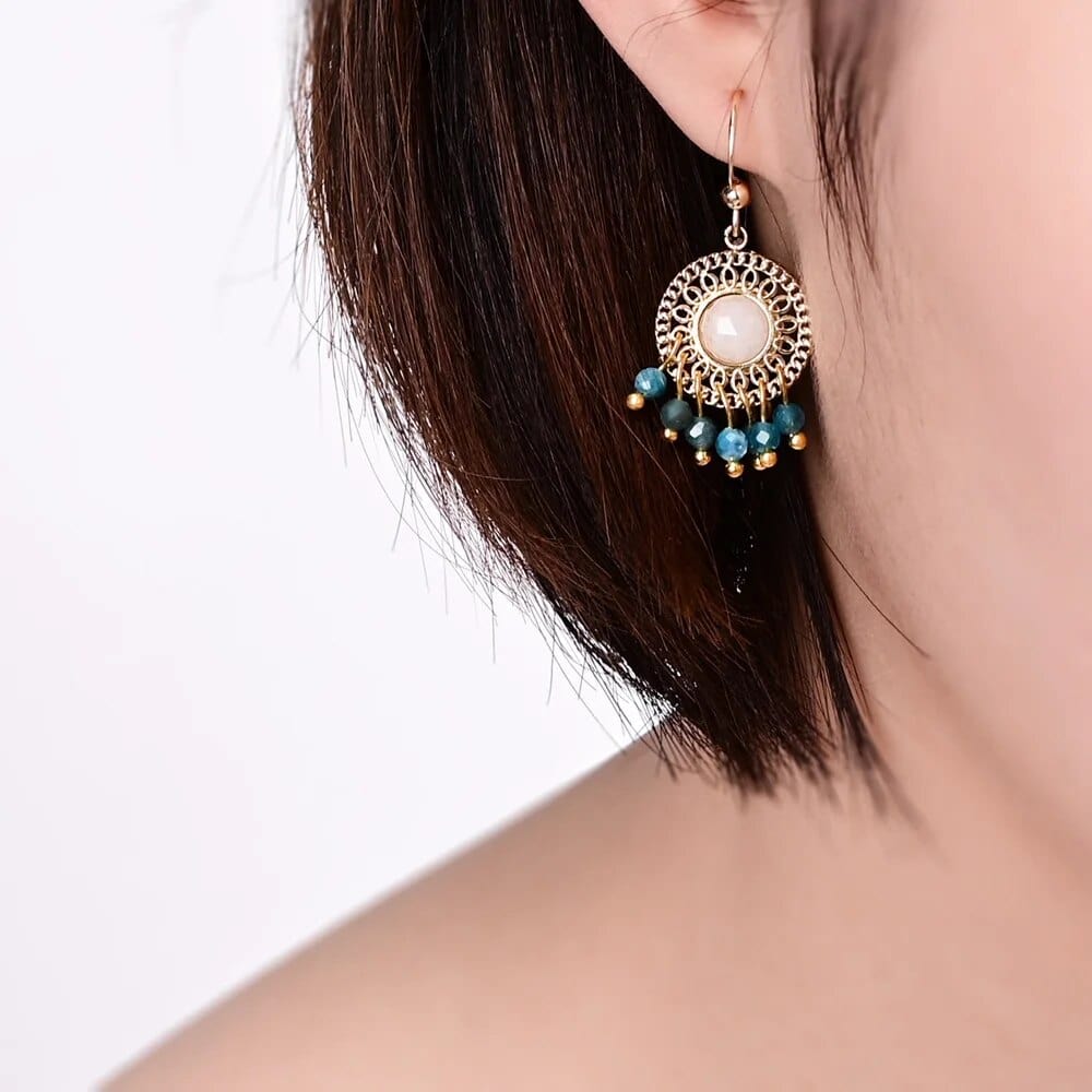 Dreamcatcher Natural Stone Earrings