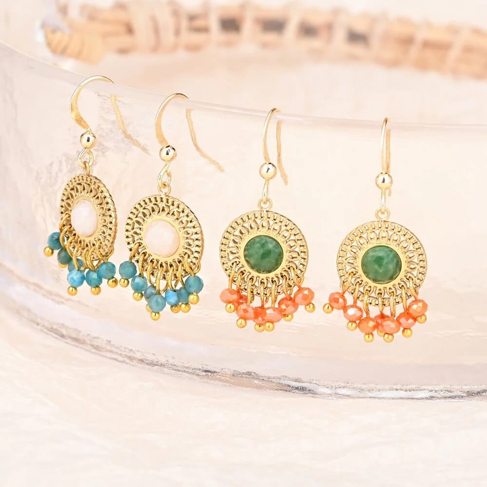 Dreamcatcher Natural Stone Earrings