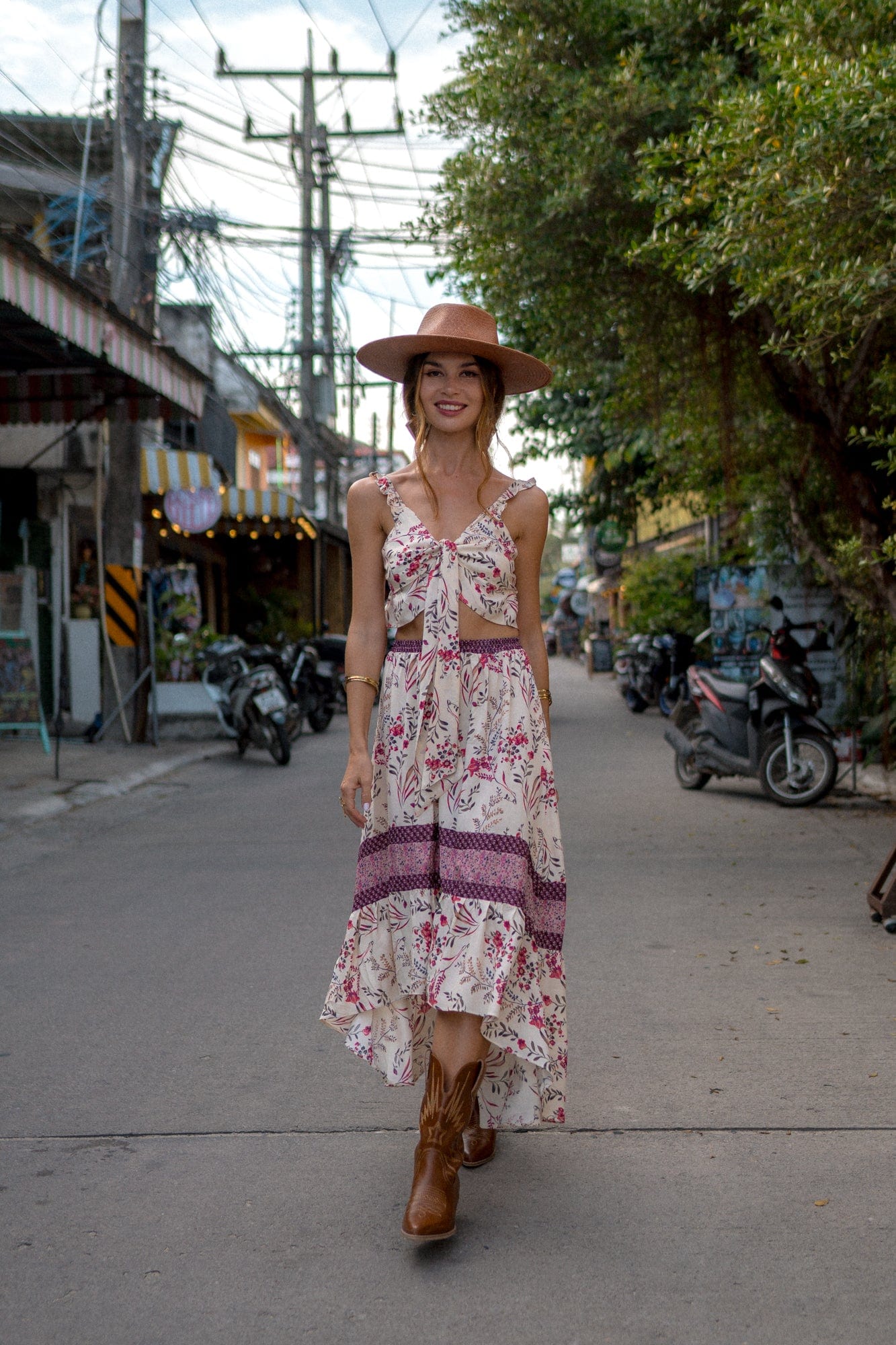 Dreamer Top & Skirt Set in Pink