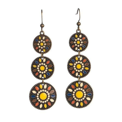 Triple Ethnic Boho Earrings