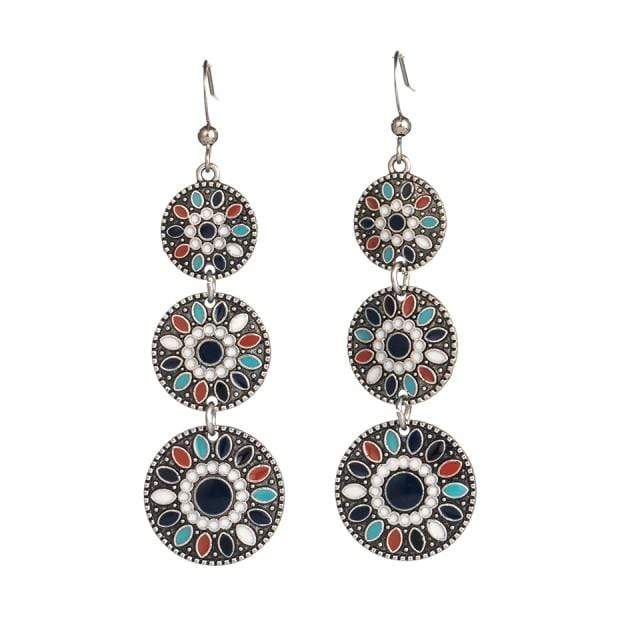 Triple Ethnic Boho Earrings