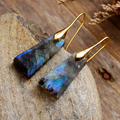 Earth Stone Dangle Earrings