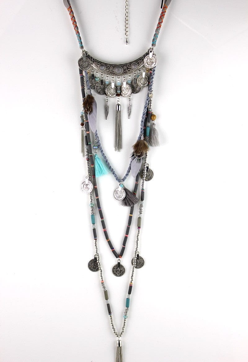 Earthly Gypsy Statement Long Necklace