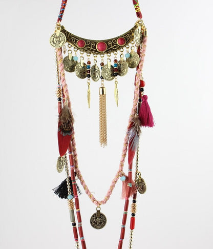 Earthly Gypsy Statement Long Necklace