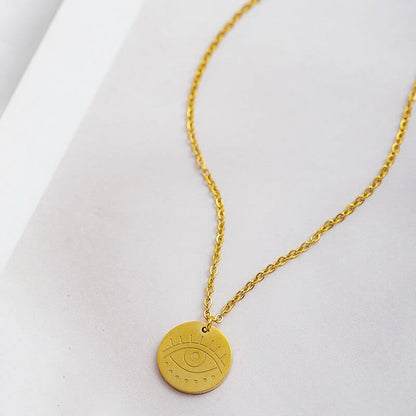 Evil Eye Gold Pendant Necklace