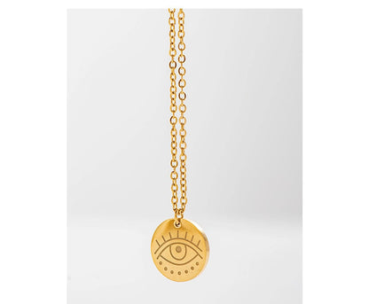 Evil Eye Gold Pendant Necklace