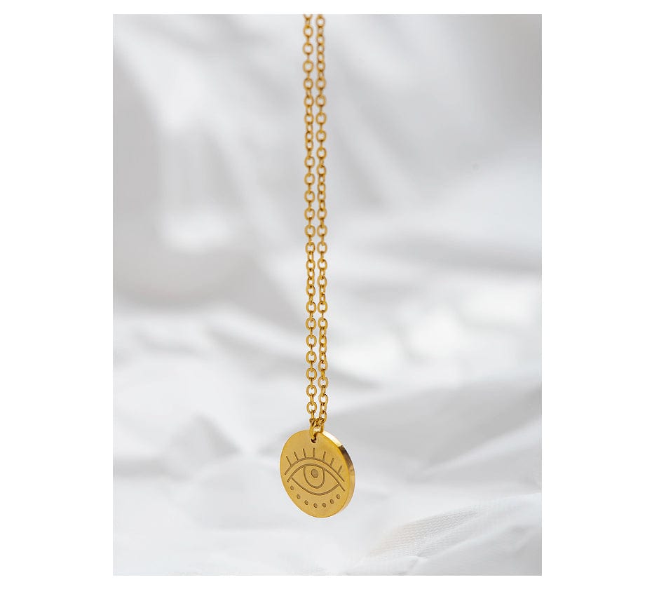 Evil Eye Gold Pendant Necklace