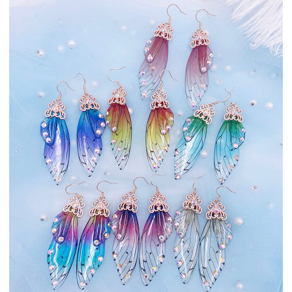 Fairy Wings Earrings Colorful Edition