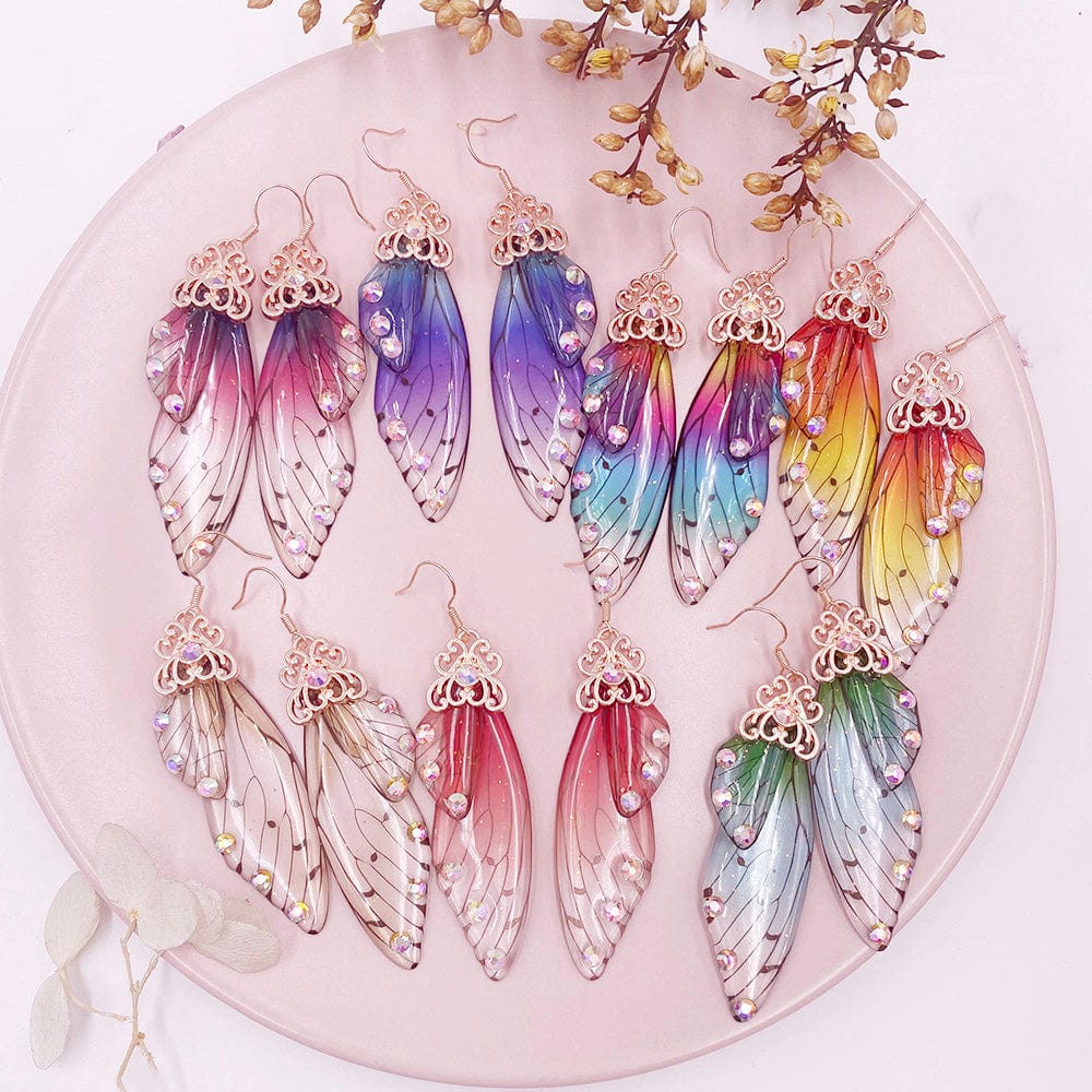 Fairy Wings Earrings Colorful Edition