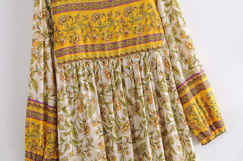 Fenna Yellow Floral Maxi Dress