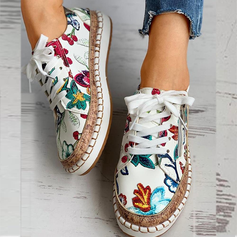 Floral Platform Sneakers