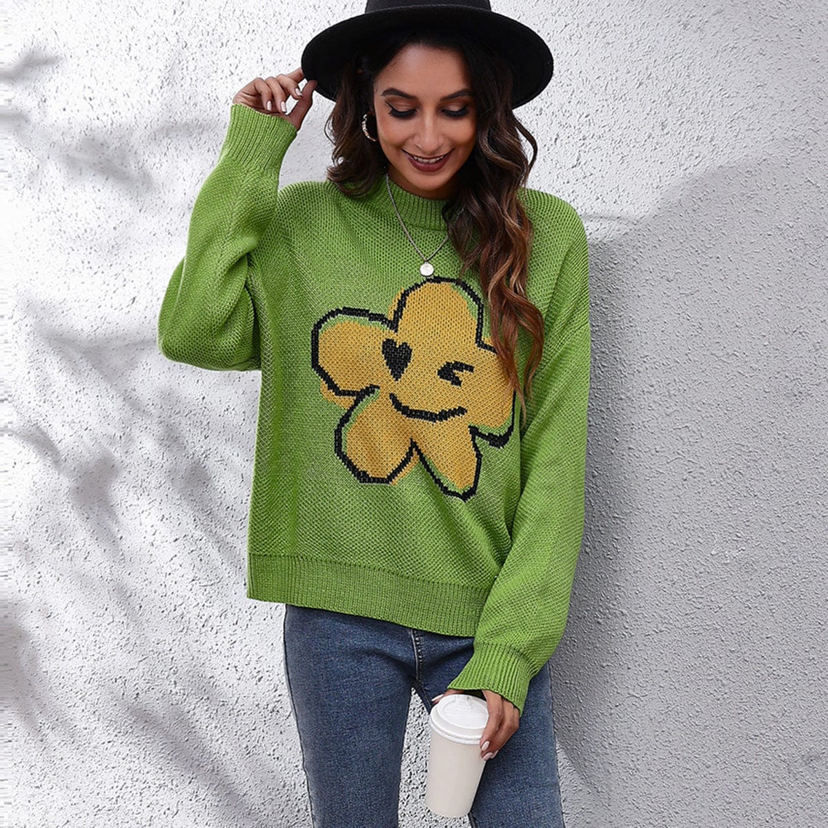 Flower Power Knit Sweater