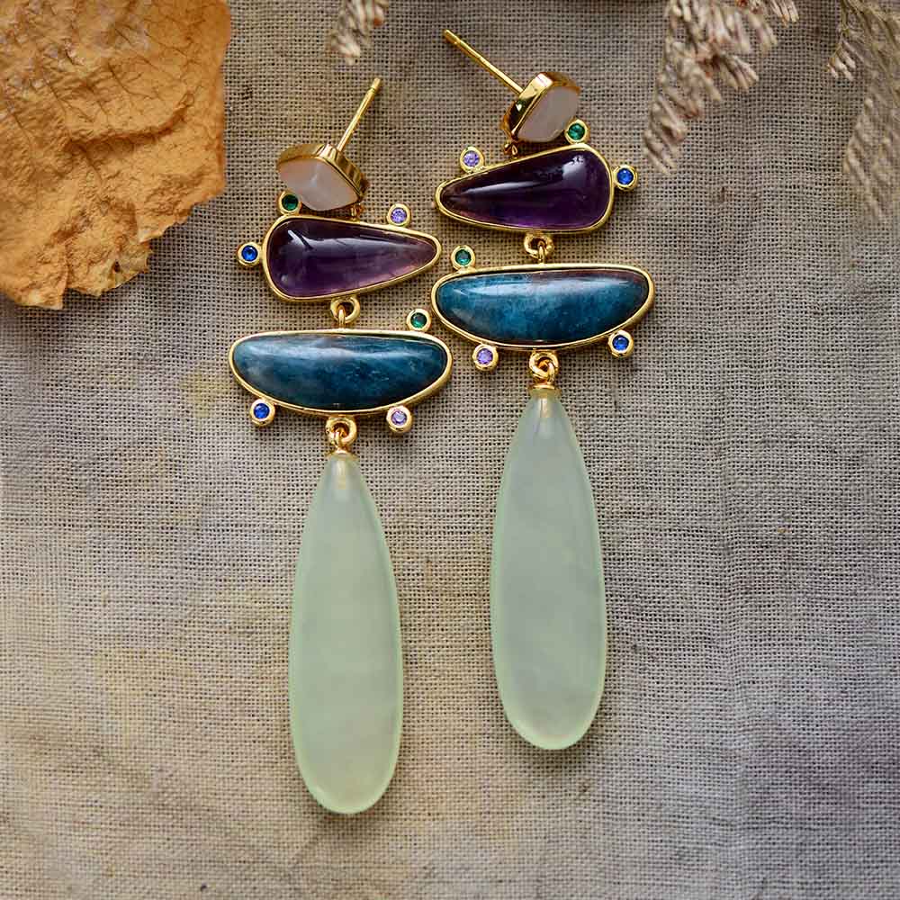 Galaxy Tear Drop Earrings