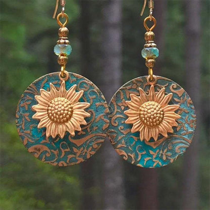 Sunflower Drop Earrings