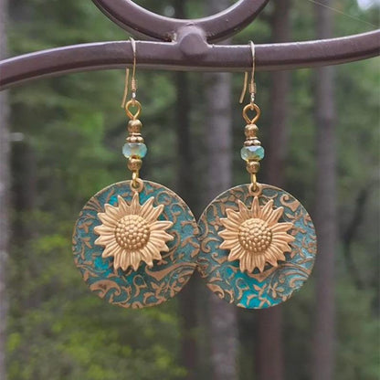 Sunflower Drop Earrings