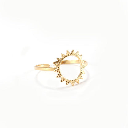 Gold Sun Statement Ring