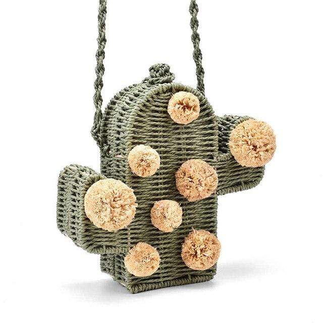 Cactus Straw Summer Bag