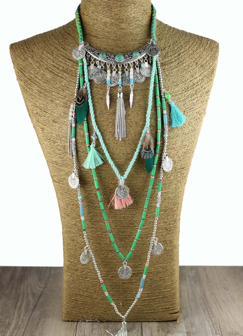 Earthly Gypsy Statement Long Necklace