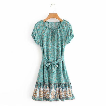 Adamina Boho Mini Dress ( 3 Colors )