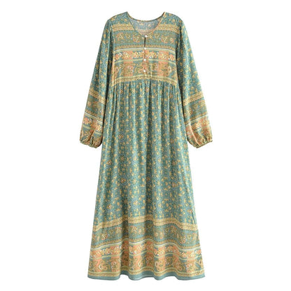 Alice Long Sleeve Boho Maxi Dress