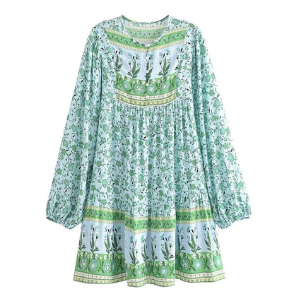 Noa Long Sleeve Boho Mini Dress