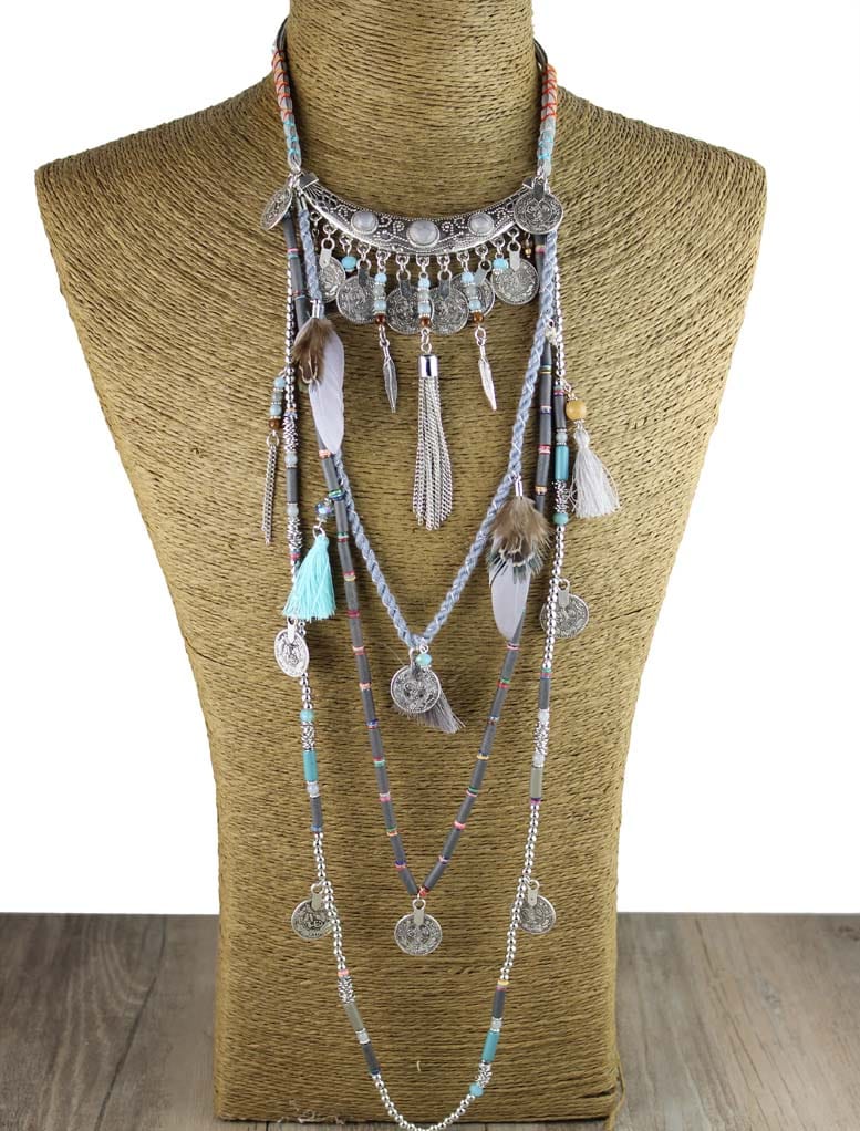 Earthly Gypsy Statement Long Necklace