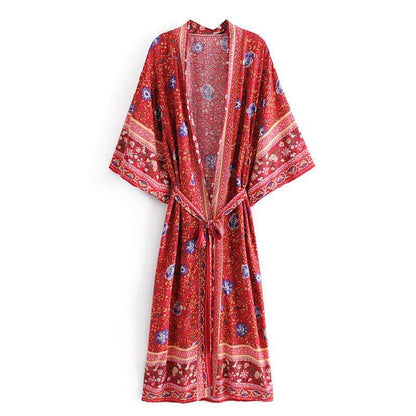 Harper Red Floral Kimono