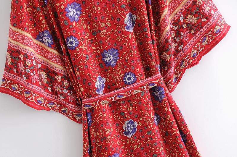 Harper Red Floral Kimono