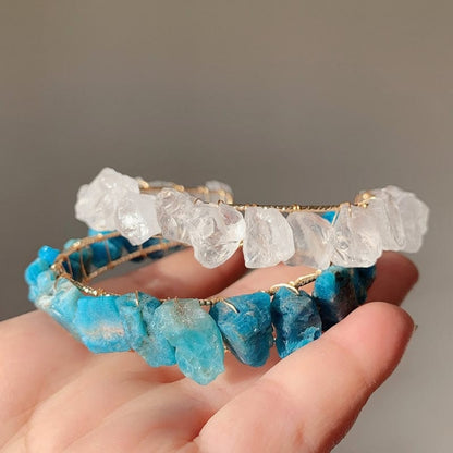 Healing Crystals Cuff Bangle