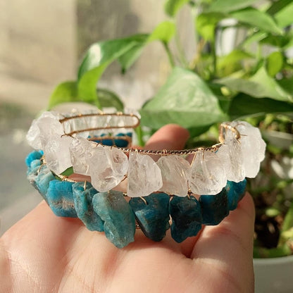 Healing Crystals Cuff Bangle