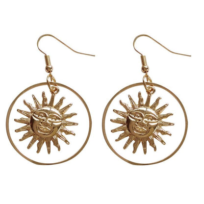 Sun Hoop Earrings