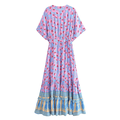 Indigo Boho Maxi Dress